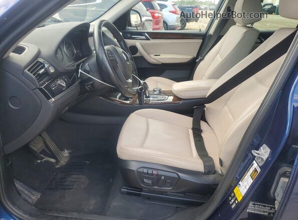 5UXWX9C53H0T07741 2017 BMW X3 Blue Front interior view