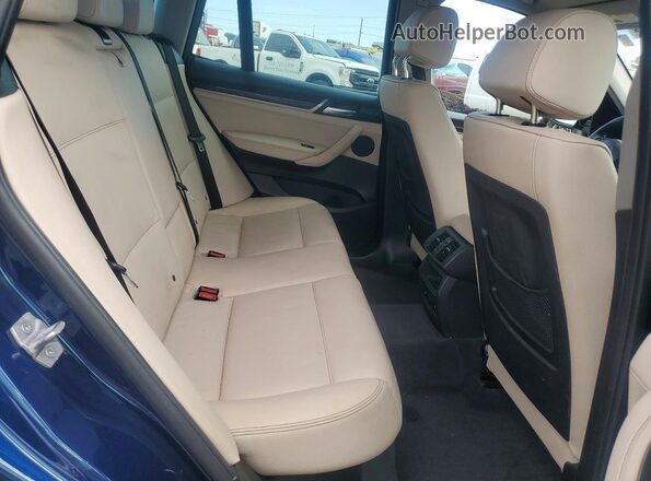 5UXWX9C53H0T07741 2017 BMW X3 Blue Rear interior view