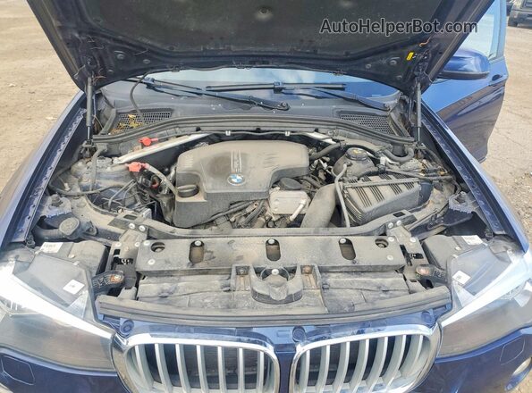 5UXWX9C53H0T07741 2017 BMW X3 Blue Engine compartment view
