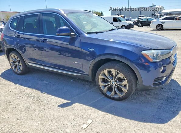 5UXWX9C54H0T00667 2017 BMW X3 Синий Передняя правая четверть