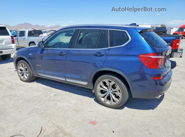 5UXWX9C54H0T00667 2017 BMW X3 Синий Задняя левая четверть