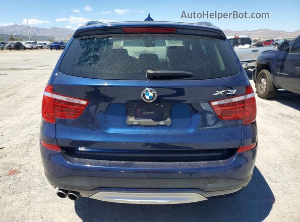 5UXWX9C54H0T00667 2017 BMW X3 Синий Вид сзади