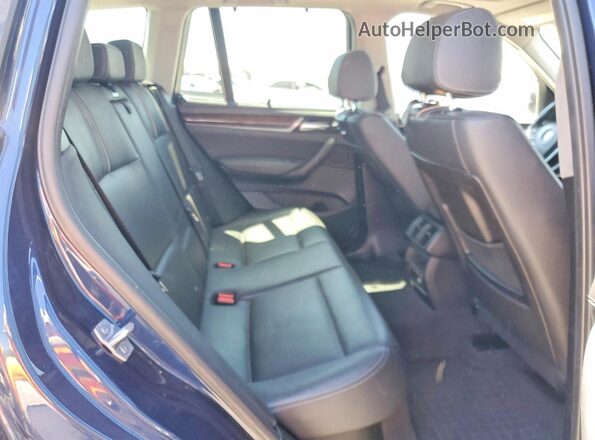 5UXWX9C54H0T00667 2017 BMW X3 Синий Вид задних сидений