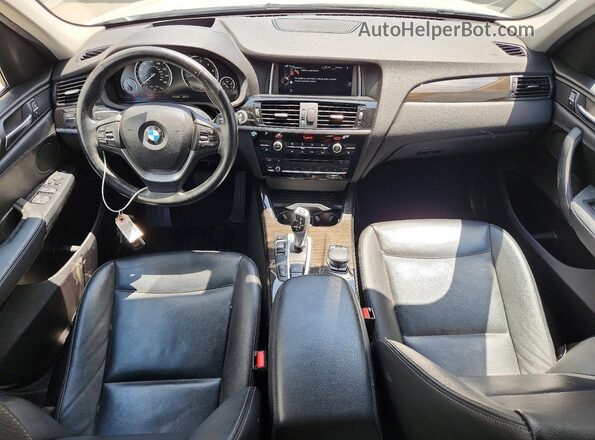 5UXWX9C55G0D69403 2016 BMW X3 White Dashboard view