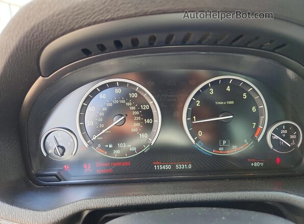 5UXWX9C55G0D69403 2016 BMW X3 White Instrument cluster view