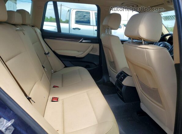5UXWX9C55G0D82779 2016 BMW X3 Blue უკანა სავარძლების ხედი