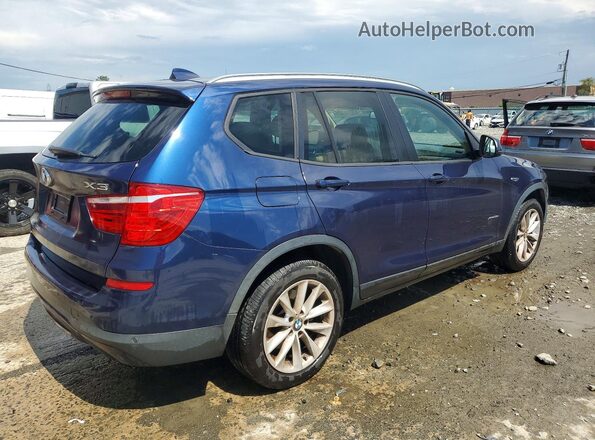 5UXWX9C55G0D82779 2016 BMW X3 Blue უკანა მარჯვენა