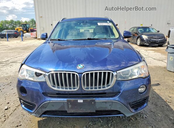 5UXWX9C55G0D82779 2016 BMW X3 Blue წინა ხედი