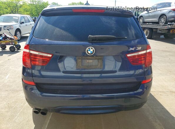 5UXWX9C55G0D92115 2016 BMW X3 Синий Вид сзади
