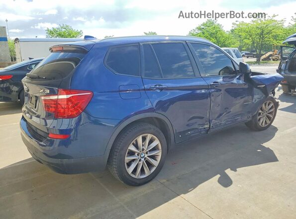 5UXWX9C55G0D92115 2016 BMW X3 Синий Задняя правая четверть
