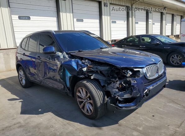 5UXWX9C55G0D92115 2016 BMW X3 Синий Передняя правая четверть