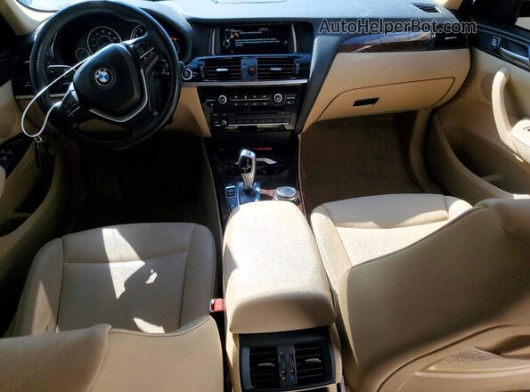 5UXWX9C55G0D92115 2016 BMW X3 Синий Вид панели приборов