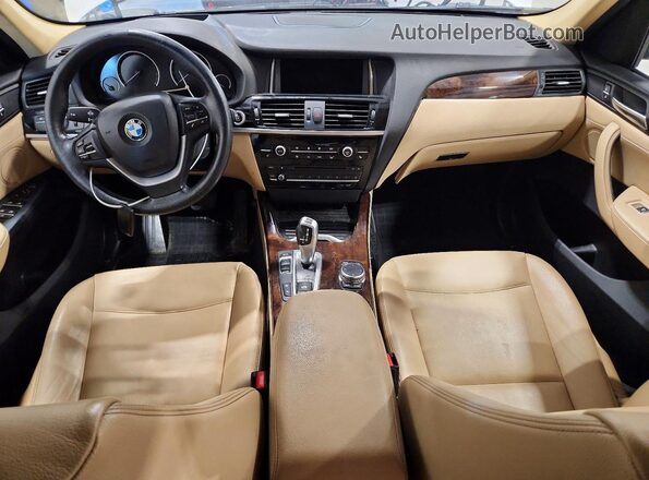 5UXWX9C56G0D81222 2016 BMW X3 White Widok deski rozdzielczej