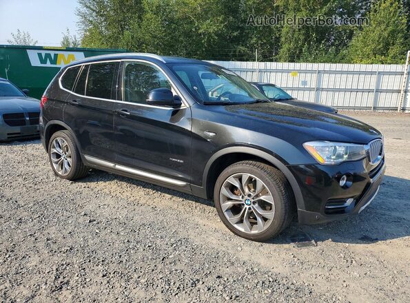 5UXWX9C5XG0D78260 2016 BMW X3 Black წინა პანელის ხედი