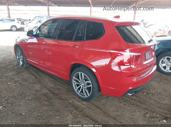 5UXWY3C56G0F84136 2016 BMW X3 Красный Задняя левая четверть