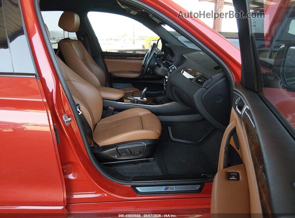 5UXWY3C56G0F84136 2016 BMW X3 Красный Вид салона спереди