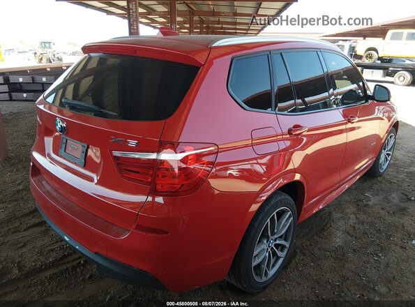5UXWY3C56G0F84136 2016 BMW X3 Красный Задняя правая четверть