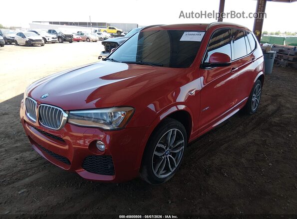 5UXWY3C56G0F84136 2016 BMW X3 Красный Передняя левая четверть