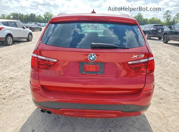 5UXWZ7C31H0V90332 2017 BMW X3 Red Rear view