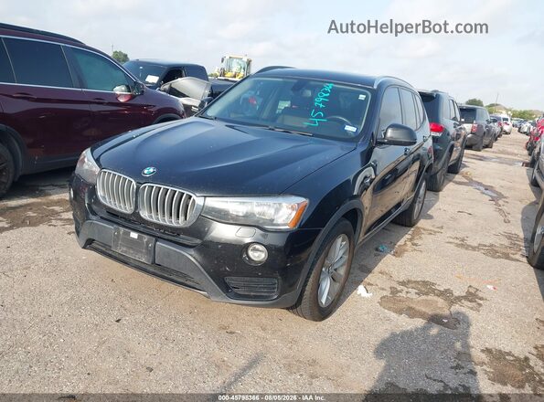 5UXWZ7C31H0V94638 2017 BMW X3 Black Առջևի ձախ երեք քառորդ տեսարան