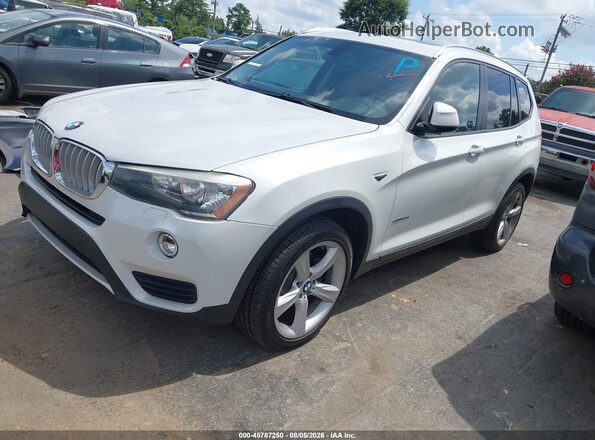 5UXWZ7C32H0V94289 2017 BMW X3 White Առջևի ձախ երեք քառորդ տեսարան