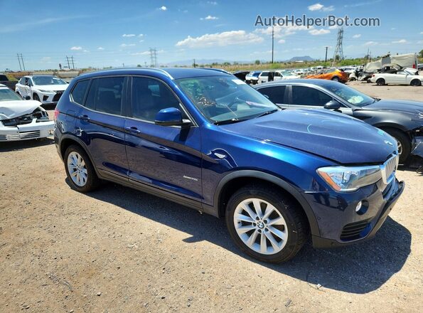 5UXWZ7C33H0V87111 2017 BMW X3 Blue Front right