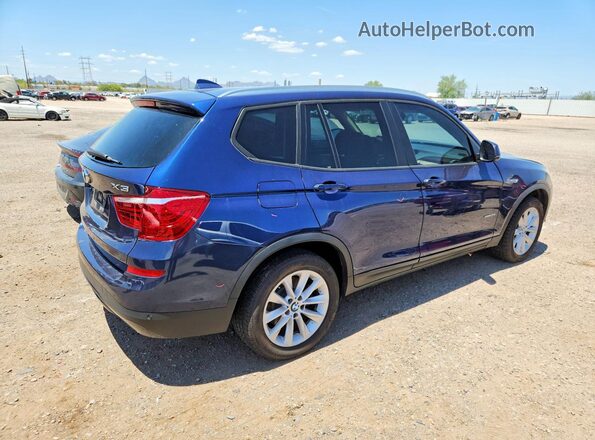 5UXWZ7C33H0V87111 2017 BMW X3 Blue Rear right