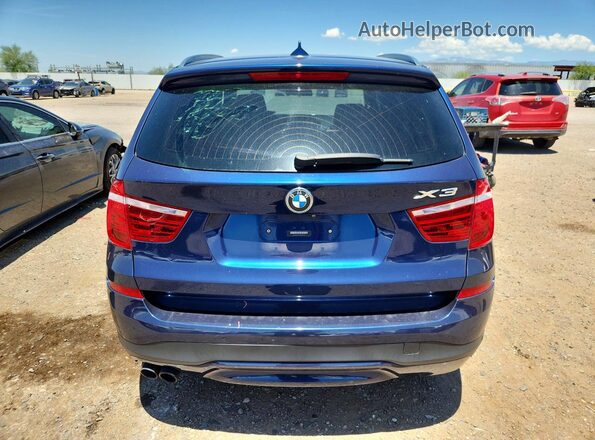 5UXWZ7C33H0V87111 2017 BMW X3 Blue Rear view