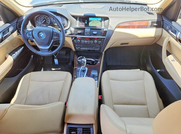 5UXWZ7C33H0V87111 2017 BMW X3 Blue Dashboard view