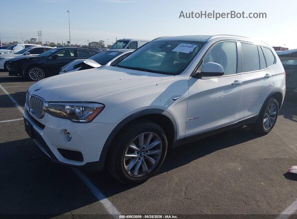5UXWZ7C33H0V89392 2017 BMW X3 White Передня ліва чверть