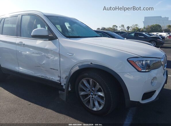 5UXWZ7C33H0V89392 2017 BMW X3 White Вид спереду