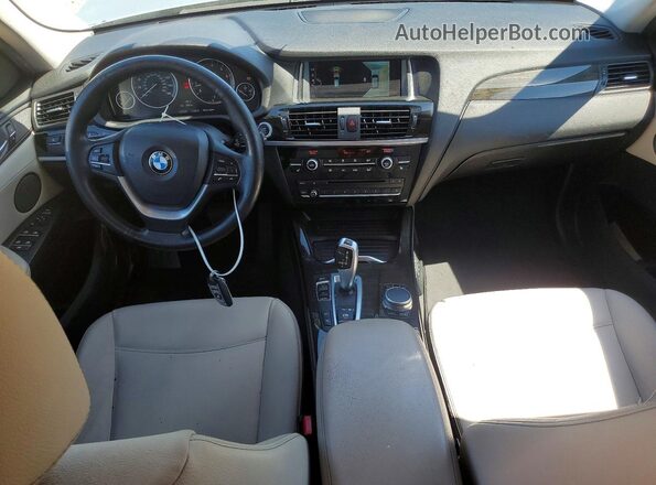 5UXWZ7C33H0V89456 2017 BMW X3 Серебряный Вид панели приборов