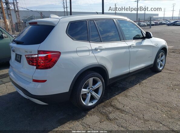 5UXWZ7C35H0X42628 2017 BMW X3 White Trasero derecho