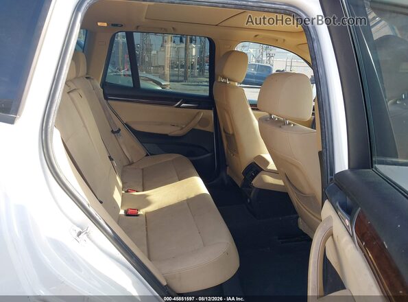 5UXWZ7C35H0X42628 2017 BMW X3 White Vista de la etiqueta del VIN