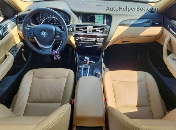 5UXWZ7C36H0V91475 2017 BMW X3 White Առջևի վահանակի տեսք