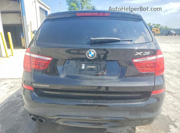 5UXWZ7C37H0V92389 2017 BMW X3 Black უკანა ხედი