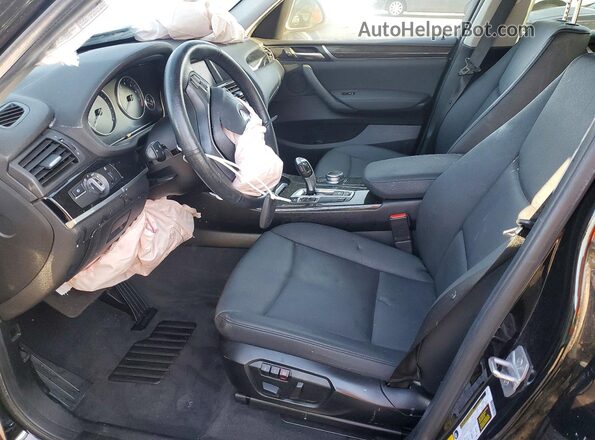 5UXWZ7C38H0V86570 2017 BMW X3 Черный Вид салона спереди
