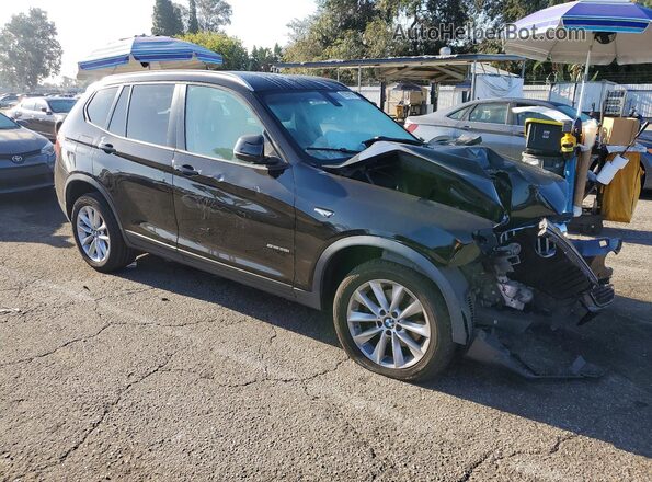 5UXWZ7C38H0V86570 2017 BMW X3 Черный Передняя правая четверть