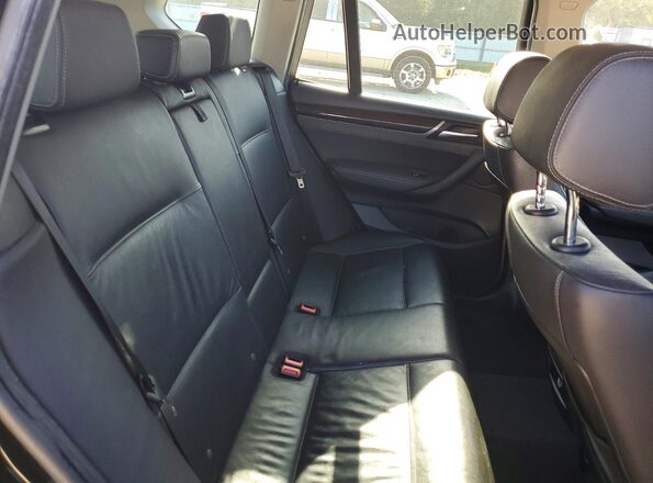 5UXWZ7C3XH0V93374 2017 BMW X3 Black Rear seats view