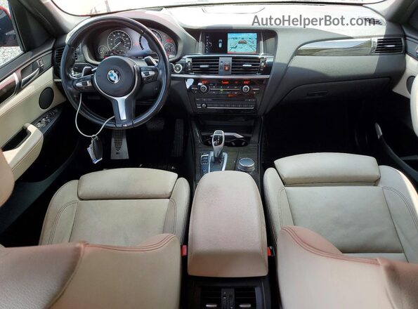 5UXWZ7C54H0V85076 2017 BMW X3 Red Vista del salpicadero