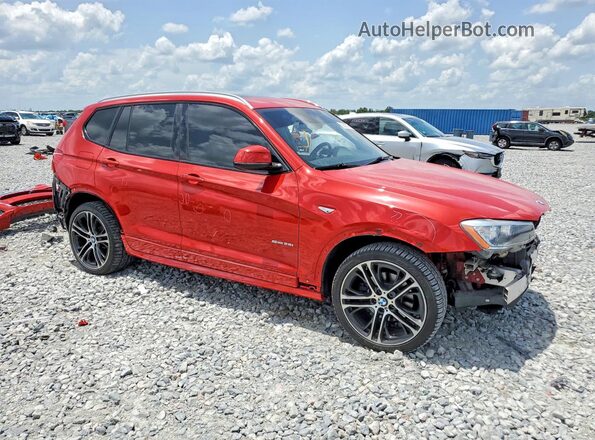 5UXWZ7C54H0V85076 2017 BMW X3 Red Delantero derecho