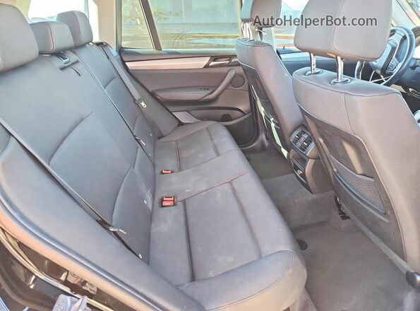5UXWZ7C56H0U45658 2017 BMW X3 Black უკანა სალონის ხედი