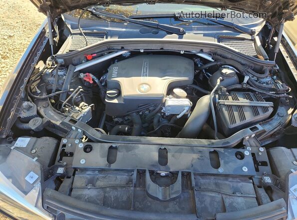 5UXWZ7C56H0U45658 2017 BMW X3 Black ძრავის განყოფილების ხედი