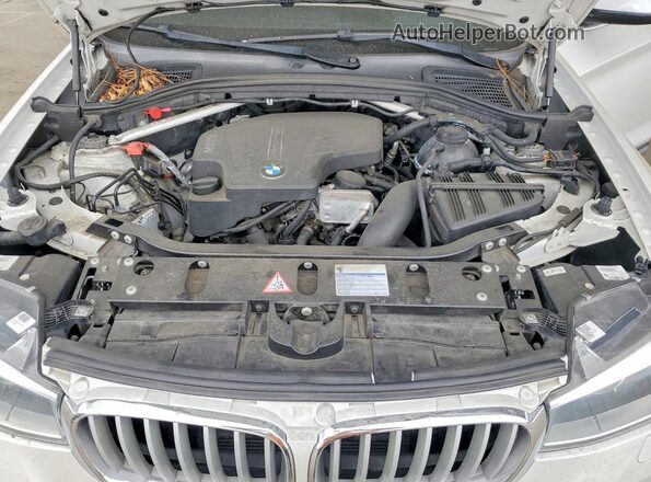 5UXWZ7C58G0R33296 2016 BMW X3 White Engine compartment view