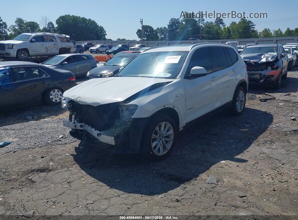 5UXWZ7C59H0T44467 2017 BMW X3 White Առջևի ձախ երեք քառորդ տեսարան