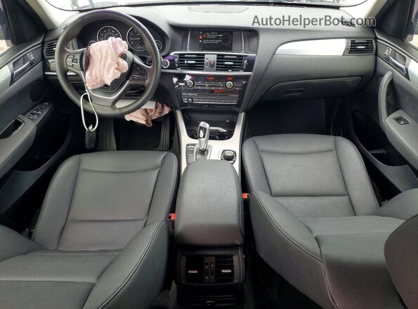 5UXWZ7C59H0U44973 2017 BMW X3 Black Առջևի վահանակի տեսք