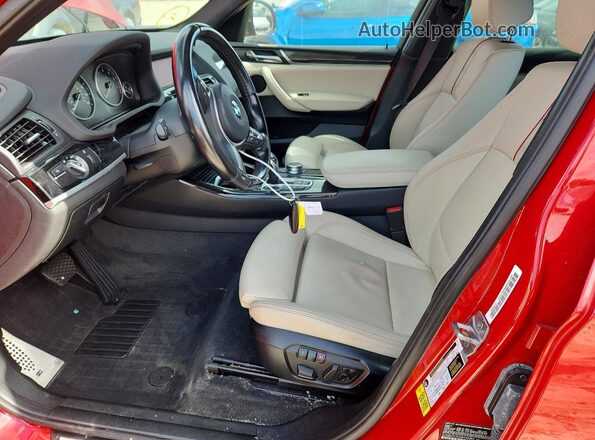 5UXWZ7C5XH0T44462 2017 BMW X3 Red Vista interior delantera