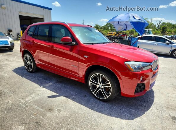 5UXWZ7C5XH0T44462 2017 BMW X3 Red Delantero derecho