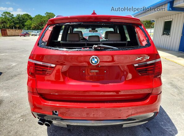 5UXWZ7C5XH0T44462 2017 BMW X3 Red Vista trasera