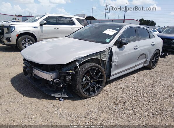 5XXG64J22RG241722 2024 KIA K5 Gray წინა მარცხენა ხედი სამი მეოთხედიდან